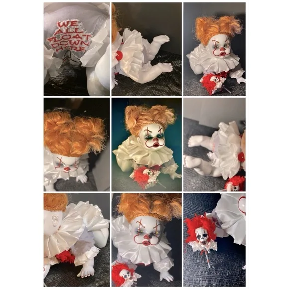 Halloween Pennywise Inspired Doll W/Costume Rattler Georgie Scary/Freak Signed! - Picture 7 of 7